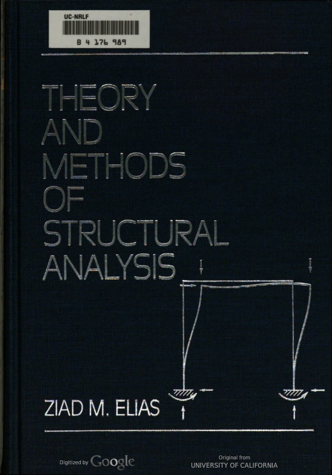 Theory and Methods of Structural Analysis BY Elias - Scanned pdf